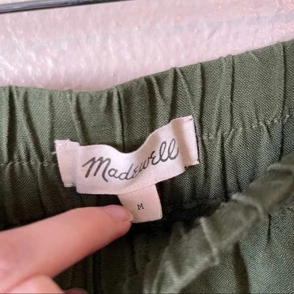 MADEWELL Tapered Huston Pull-Up Crops Green M - Picture 6 of 7